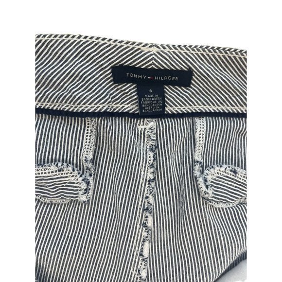 Tommy Hilfiger Capri Pants Women's Size 8 Striped Pockets‎ Belt Loops - Picture 10 of 12